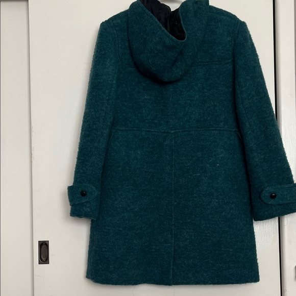 Elegant Teal Toggle Pea Coat - Picture 2 of 10